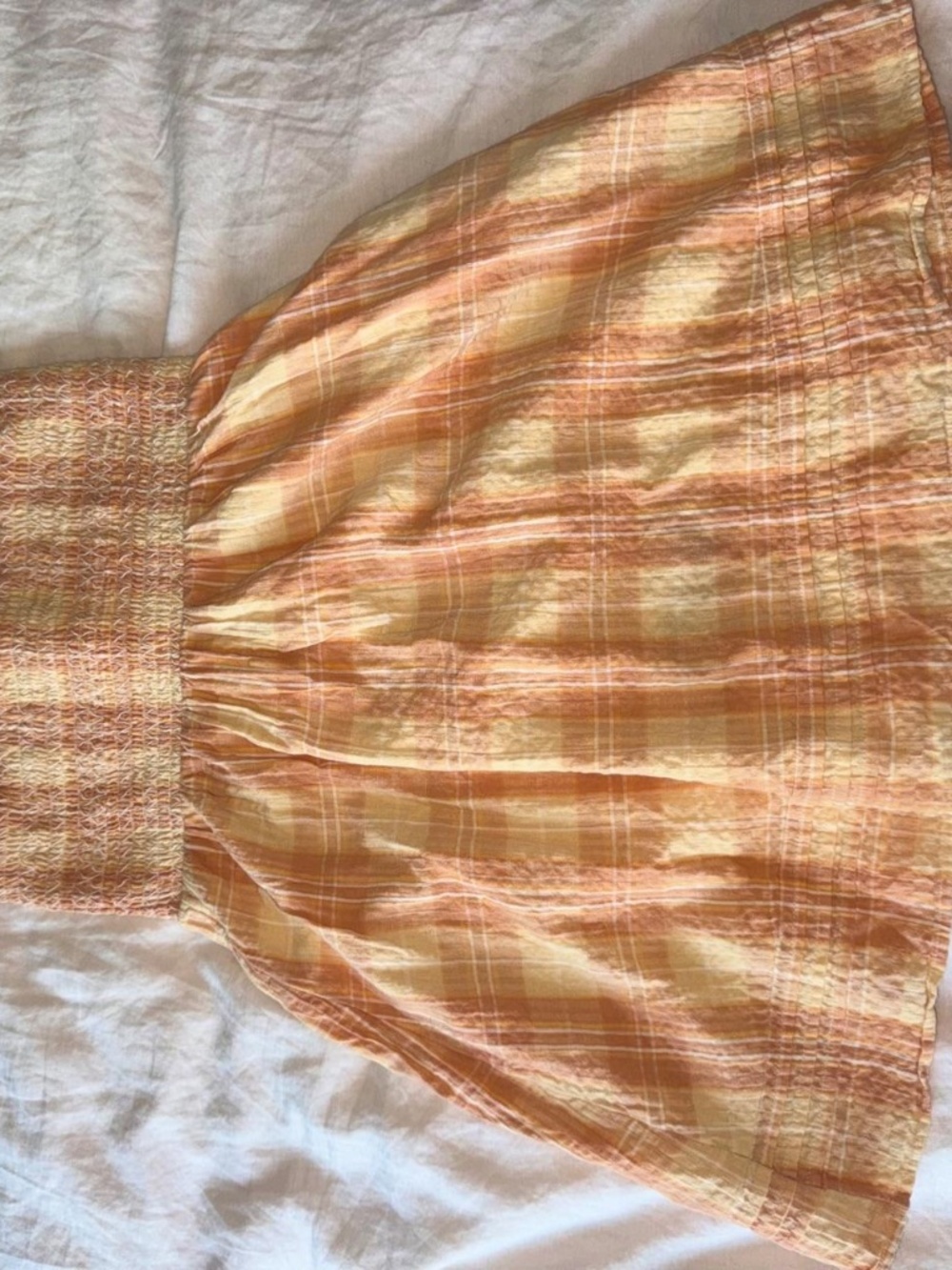 American Eagle Orange Strapless Mini Dress